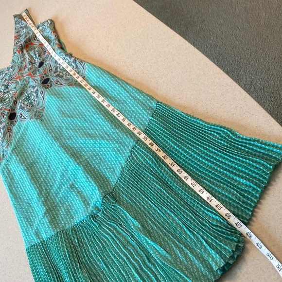 Maeve by Anthropology Midi Dress Women Size 8 Teal - Picture 10 of 14